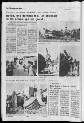(97 J 191). Article de presse sur la démolition de l'usine, 1990.