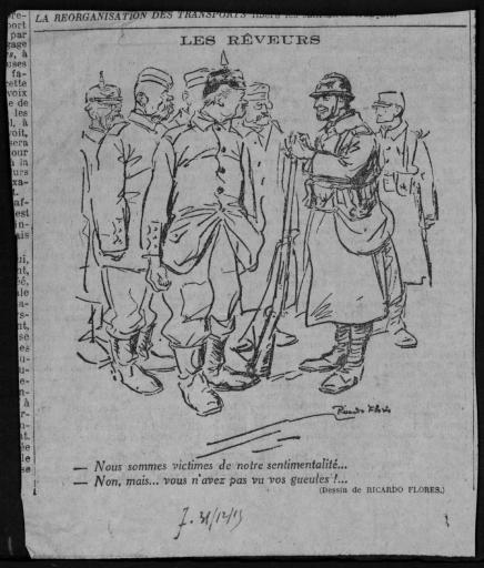 (59 J 49). Dessins et caricatures de Ricardo Florès (31 décembre 1915-12 septembre 1919)