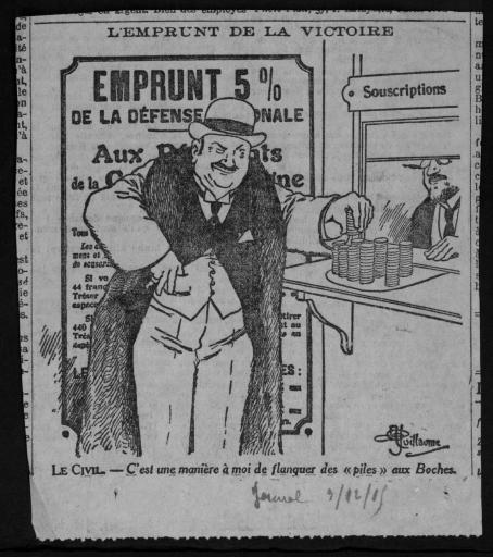 (59 J 49). Dessins d'Albert Guillaume (décembre 1915-décembre 1916)