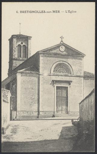(60 J 477). Eglise de Brétignolles-sur-Mer (1 carte postale)