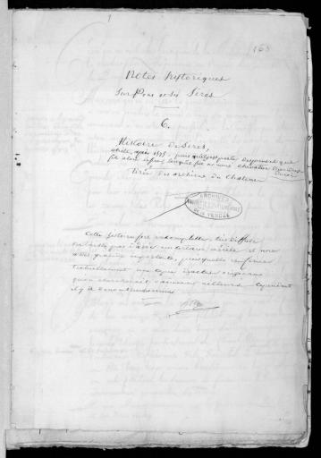 (11 J 4). "Notes historiques sur Pons et ses sires" suivi d'"Histoire généalogique de la très illustre maison de Pons", XVIIIe siècle