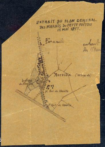 (1J2407). Dossier sur les fouilles menées par M. Guinaudeau (croquis, relevés, plans, notes, correspondance), 1888