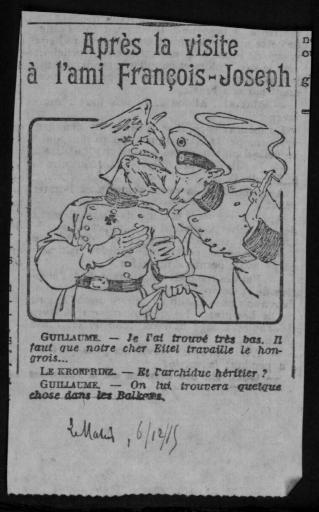 (59 J 49). Dessins et caricatures de Louis Berings parus dans "Le Matin" (décembre 1915-novembre 1916)